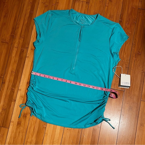 NWT Carve Designs Dawson Rashguard Top in Julep / Aqua Blue Size XL - Picture 10 of 15